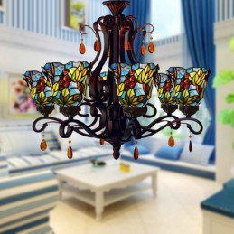 Lustre Retro Uva 6 Luzes...